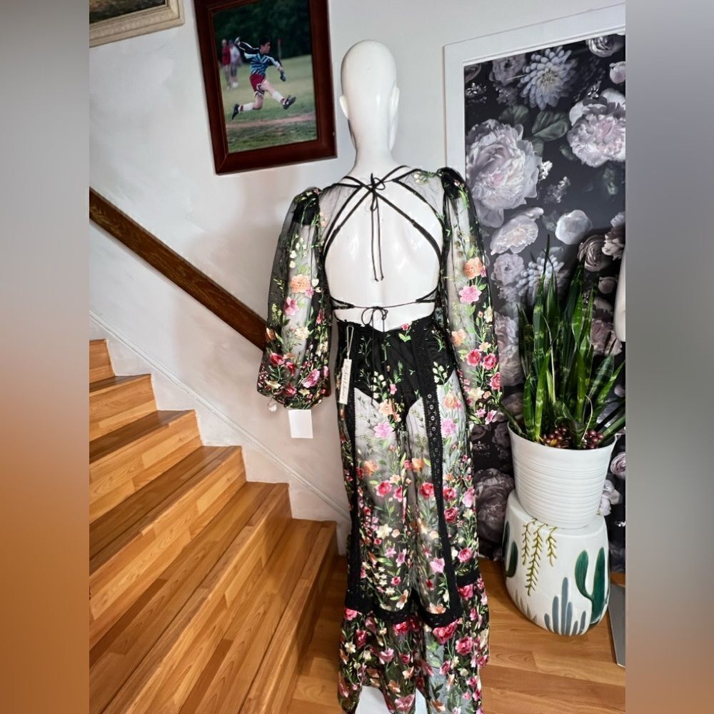 Free People For Love & Lemons Luna Sheer
Floral Maxi Dress /size  XS - Picture 12 of 14